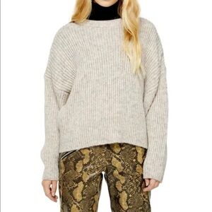 TOPSHOP Crewneck Sweater in Oak